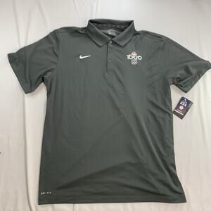 NWT Nike Shirt Men's XXL Gray Tokyo Olympics 2020 Short Sleeve Golf